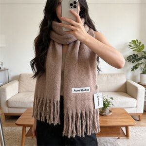 Acne Studios Brown Wool Scarf